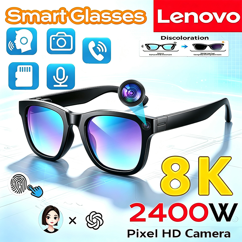 Smart Glasses Lens - Occhiali Smart AI Lenovo con Bluetooth